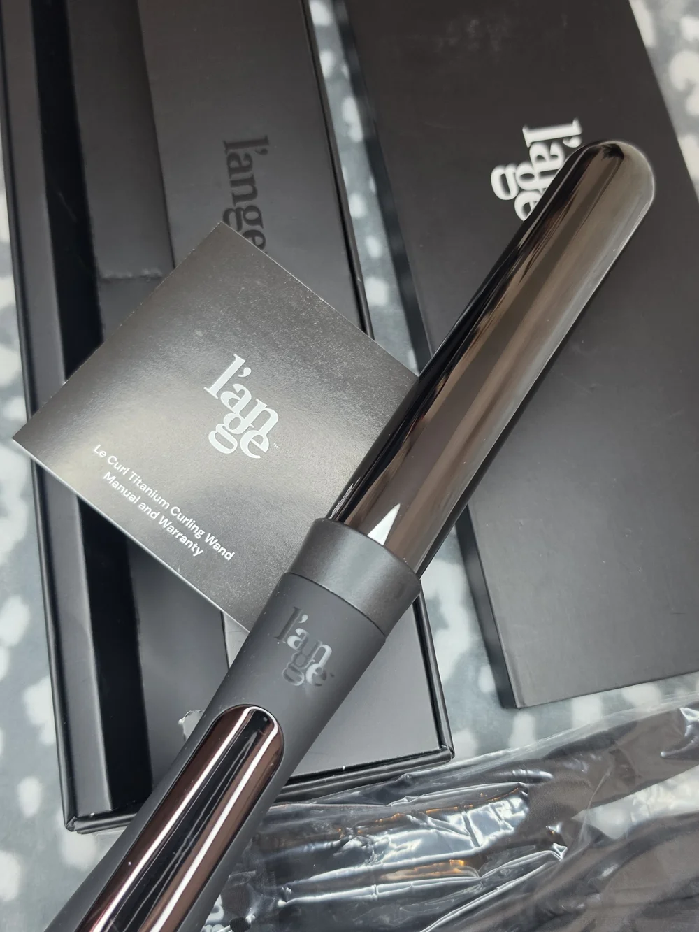 L’ange Lange Le Curl Titanium Curling Wand Black 32mm NEW Open Box
